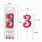 PHD CAKE Red Number Birthday Candles, 10-Count 0-9, Wax for Parties & Baby Showers