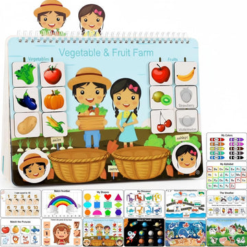 Decovette Busy Binder For Toddlers 1-3 | Montessori Activity Binder & Quiet Learning Kit For 2+ Year Olds | Toddler Activities, 