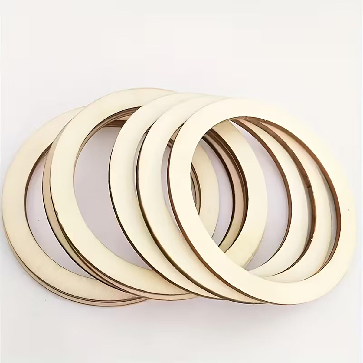 Round Pine Mdf Wooden Rings For Diy Art & Craft Base 5.12 X 5.12 Inch | 2.7 Mm Thick Wooden Circle Frames For Painting & Decorat
