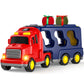JUKUDAHU Christmas-Truck Toys Sets for 3 4 5 6 Years Old Boys - Friction Powered Toy Cars with Christmas Accessories Kids, Carri