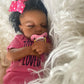 Pinky Reborn Baby Doll Black Girl 20 Inch Realistic Newborn Baby Dolls Realistic African American Reborn Doll Toy With Clothes