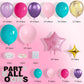 Pink Purple Balloon Arch Kit, Blue Pink Purple Balloon Arch Kit, Hot Pink Teal Balloons Arch, Hot Pink Balloon Garland With Conf