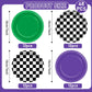 CHUNNIN 48PCS Green Purple Monster Truck Party Paper Plates for Monster Truck Themed Party Supplies 7  Checkered Racing Car Birt