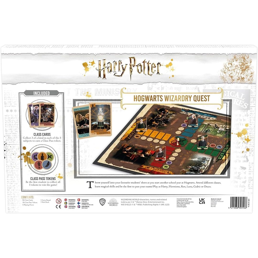 Cartamundi Harry Potter Hogwarts Wizardry Quest Board Game, Calling All Harry Potter Super-Fans! For 2 To 4 Players, Great Gift