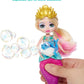 Enchantimals Mermaid Bubble-Maker Doll With Spray Dolphin Animal Figure, Bubble Solution & Tray, Ocean Kingdom Toy Collection
