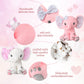 Zomiboo 3Pcs 8' Elephant Stuffed Toys - Cute Plush Animals For Baby Girls & Boys, Nursery Bed Decor