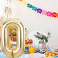 40 Inch Giant White Gold Number 0 Balloon, Helium Mylar Foil Number Balloons For Birthday Party, Birthday Decorations For Kids,