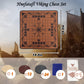 HNEFATAFL: Viking Chess Board Game  Authentic Traditional Two-Player Strategy Board Game  Travel Games with Chessboard. A Leather Game Board+37 Pieces+A Game Strategy+2 Plush Storage Bags