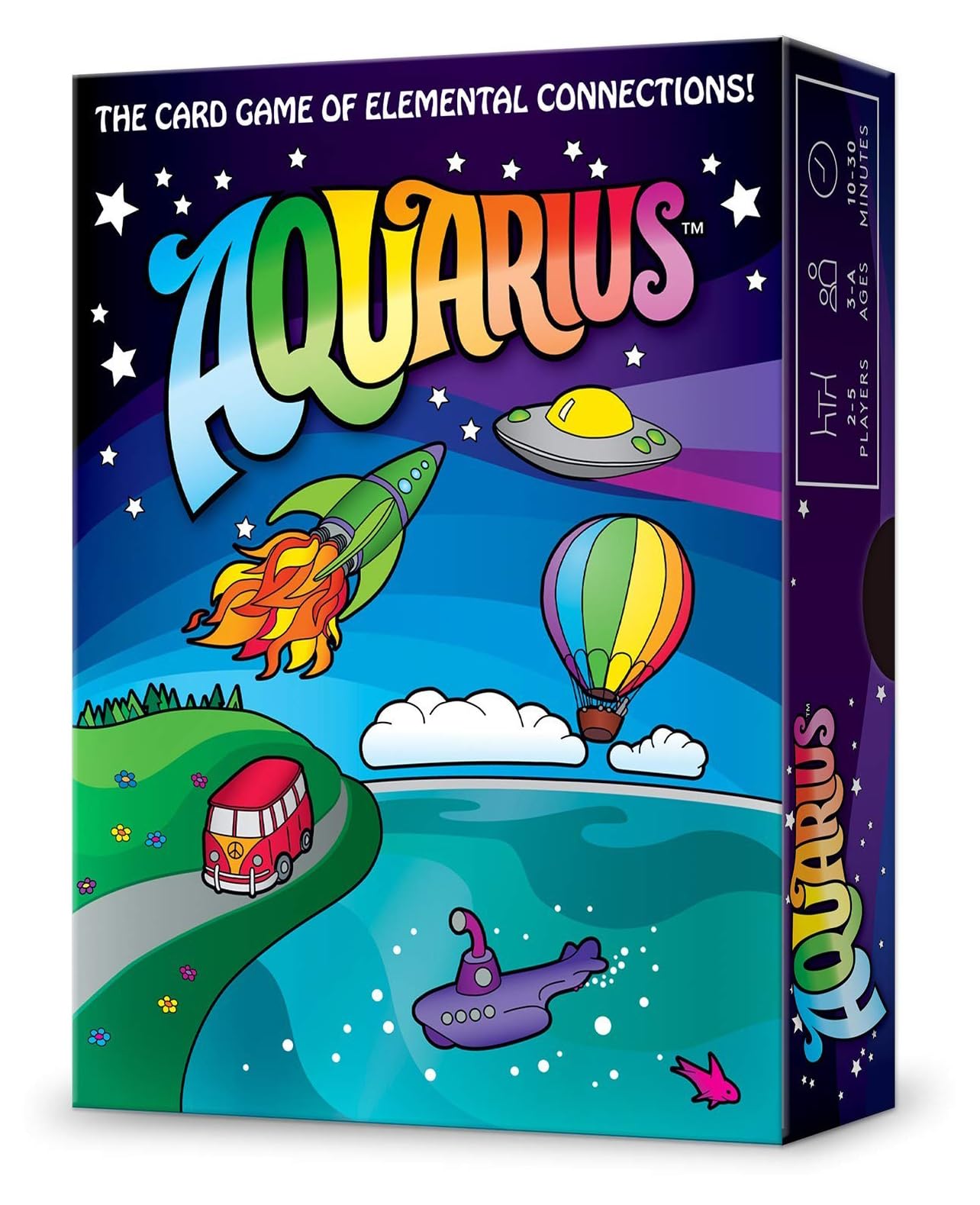 Looney Labs Aquarius Card Game - Elemental Strategy For 2-5 Players