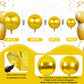 TONIFUL 16Pcs Large Gold 4D Giant Round Foil Balloon 4D Mirror Metallic Mylar Sephere Balloons for Christmas New Year Birthday P