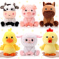 Roundfunny 6 Pcs 7 Inch Farm Animal Cute Plush Toys Set Horse Sheep Cow Duck Chick And Pig Stuffed Animals Gifts For Baby Shower