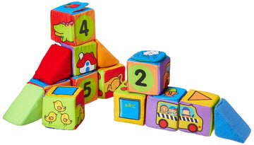 Melissa & Doug K's Kids Match & Build Blocks, Multi Color, Textile Material, Model 9167, 1 EA