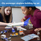 City Passenger Airplane Building Set, Compatible With Lego Plane Blocks Toy, With Plane Trailer, Luggage Truck, Fun Airport Idea