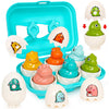 Fqkiomy Dinosaur Toys,Egg Toy For Toddlers 1-3,Montessori Sensory Early Educational Learning Shape Matching & Sorting Games Fine
