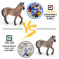 Lc Joycre 3Pcs Realistic Horses Figurines - Knabstrupper Horse Toy For Girls And Boys - Diy Dioramas Collection