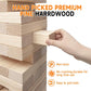 Nattork Giant Tumbling Tower (Stack From 2.16Ft To 5+ Ft), Wood Stacking Giant Blocks Game| Made From Premium Pine Wood| Ideal F