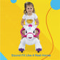 Kidzone 12V Unicorn Ride On Horse Toy For Toddlers 1.5-3 Years Old, Interactive Kids Electric Riding Gift W/Carrot Toy, Comb And