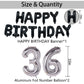 Naninuneno 36Th Black Silver Birthday Party Decorations For Men Women, Happy 36 Birthday Party Supplies With Black Happy Birthda