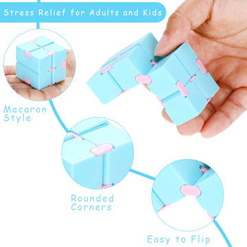 22 Pieces Toy Cube  Handheld Cube Anxiety Relief Cube Flip Toys Toy Blocks for mature-themeds Relieve Stress and Kill Time