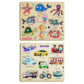 GREST Mini Wooden Sea Animals and Vehicles Puzzle with Knobs, Educational and Learning Game for Kids for Kids