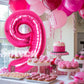Suwen 40 Inch Hot Pink Large 9 Number Balloons Big Foil Helium Number Balloons 0-9 Jumbo Happy 9Th Mylar Birthday Party Decorati