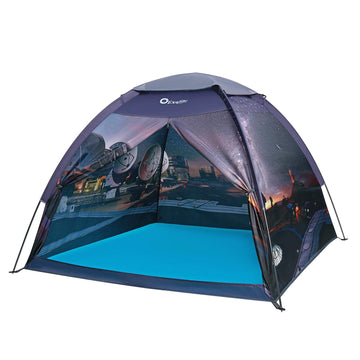 Exqline Kids Play Tent Indoor, Large Playhouse With Professional Aviation Aluminum Pole For Boys Girls, Indoor And Outdoor Space Theme Playing And Camping Tent, Gift For Kids - 60 X 60 X 46Inch