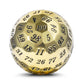DNDND Sigle Gold Metal D100 Dice, 100 Sided Dice with Metal Case and Velvet Bag (Gold with Black Number)