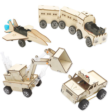4 In 1 Stem Toys-Science Kits For Kids Age 8-12, Wooden Puzzles Toys For Ages 8-13 Boys, Aducational Building Toys 3D Puzzles Cr