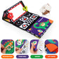 Tummy Time Floor Mirror With Crinkle Cloth Book And Teethers, Double-Sided Baby Mirror Black And White High Contrast Baby Toys,