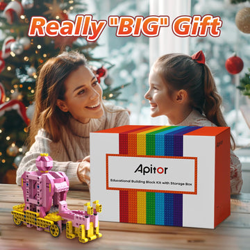 Apitor Robot G Stem Kits- Includes Large Storage, 8 In 1 Electric Building Toys For Kids 6-8 8-10, Diy Educational Construction Science Kit For Girls 6-12 Christmas Birthday Gift