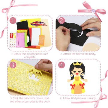 Fennoral 12 Pack Princess Craft For Kids Make Your Own Princess Foam Stickers Diy Arts And Crafts For Girls Art Activity Princes