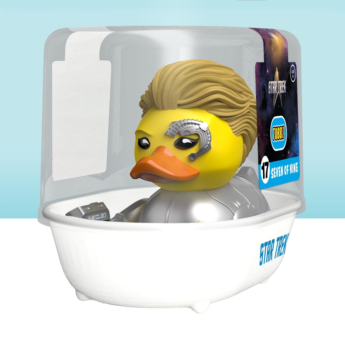 TUBBZ Seven of Nine Vinyl Rubber Duck Figure - Official Star Trek Collectible - Bathtub Color, Model NS4201, PVC Material