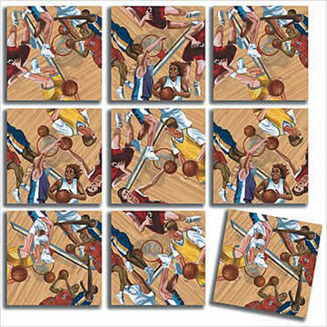 B Dazzle Hoops Scramble Squares 9 Piece Puzzle