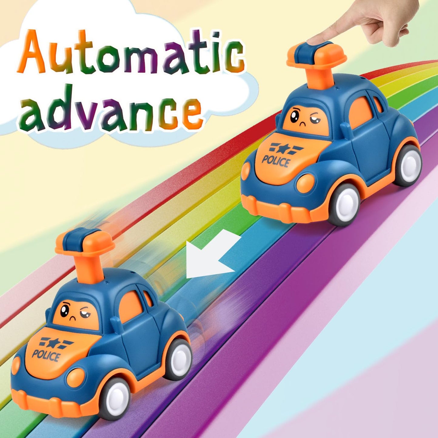 Soi-Meme Car Toys For Toddlers 1 2 3 Year Old Boy Girl First Birthday Gifts For Toddler Toys Age 1 2 3 Year Old Boy Birthday Gif