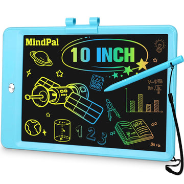 MindPal 10 Inch Drawing Tablet, LCD Writing Tablet for Kids, Colorful Doodle Board Toddler Drawing Pad, Educational Learning & T