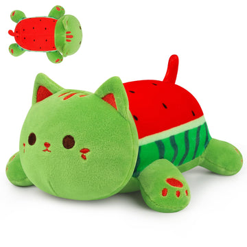 Bekrgwiy Watermelon Cat Stuffed Animals,4In Watermelon Cat Plush,Cute Cat Plushies Doll,Watermelon Stuffed Cat Plush,Gift For Valentine'S Day,Christmas,Birthday