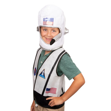 Tigerdoe Astronaut Costume For Kids - Astronaut Helmet And Vest- Outer Space Costume - Dress Up Fun Plush Helmet & Vest For Chil