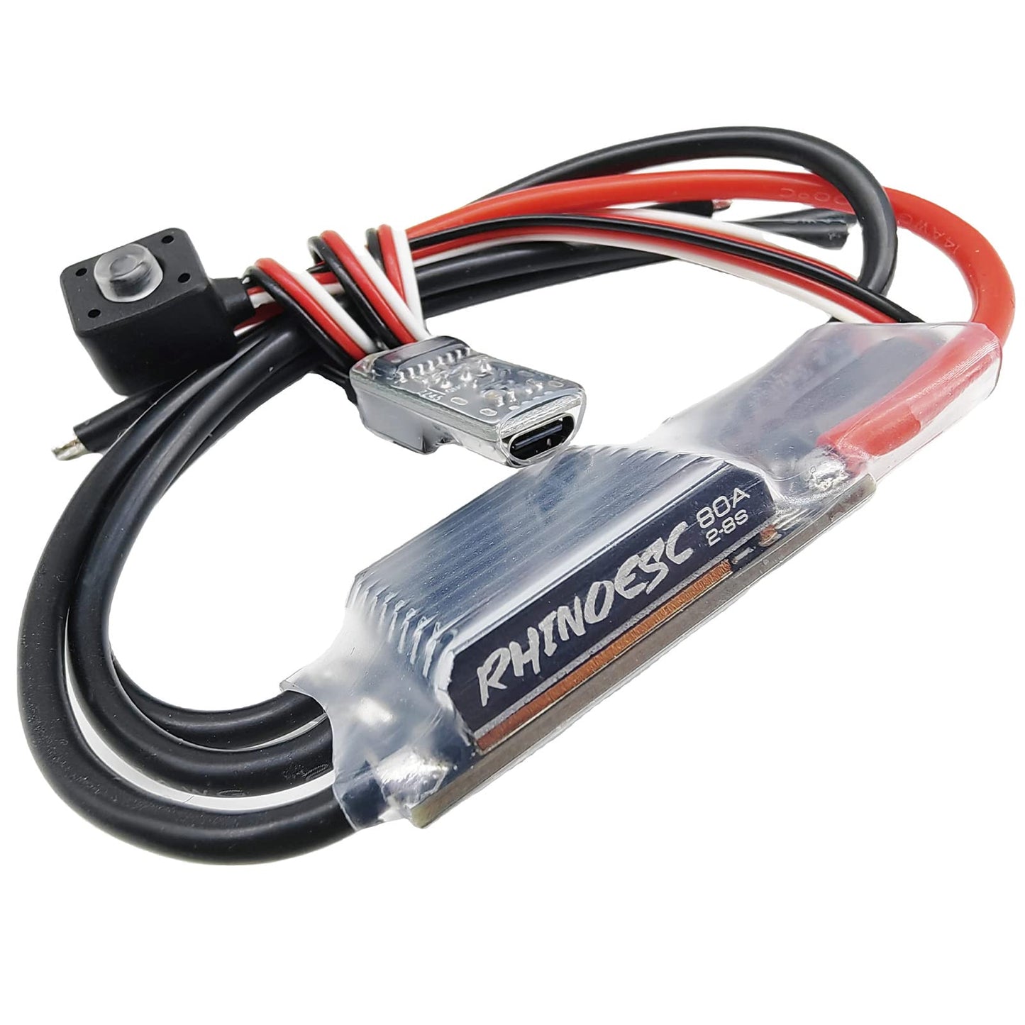 Rhinoesc Am32 Crawler Esc 80A Power System 2-8S Bec 5.20-8.2V Adjustable For 1/8 1/10 Scale Cars Crawler Car Axial Scx10 Traxxas