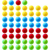 Hotusi 60Pcs Game Replacement Marbles Balls Compatible With Hungry Hungry Hippos