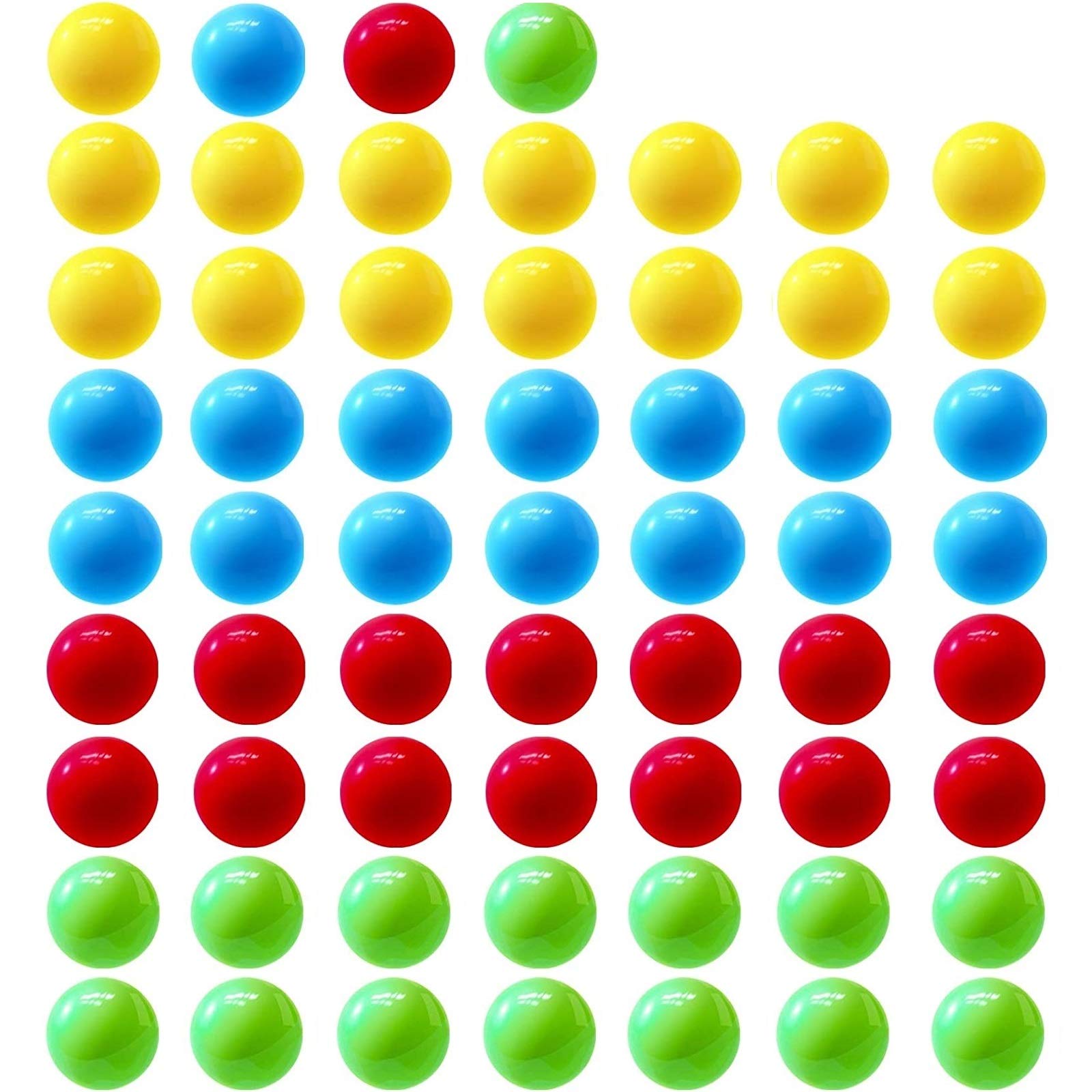 Hotusi 60Pcs Game Replacement Marbles Balls Compatible With Hungry Hungry Hippos