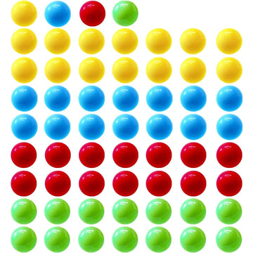 Hotusi 60Pcs Game Replacement Marbles Balls Compatible With Hungry Hungry Hippos