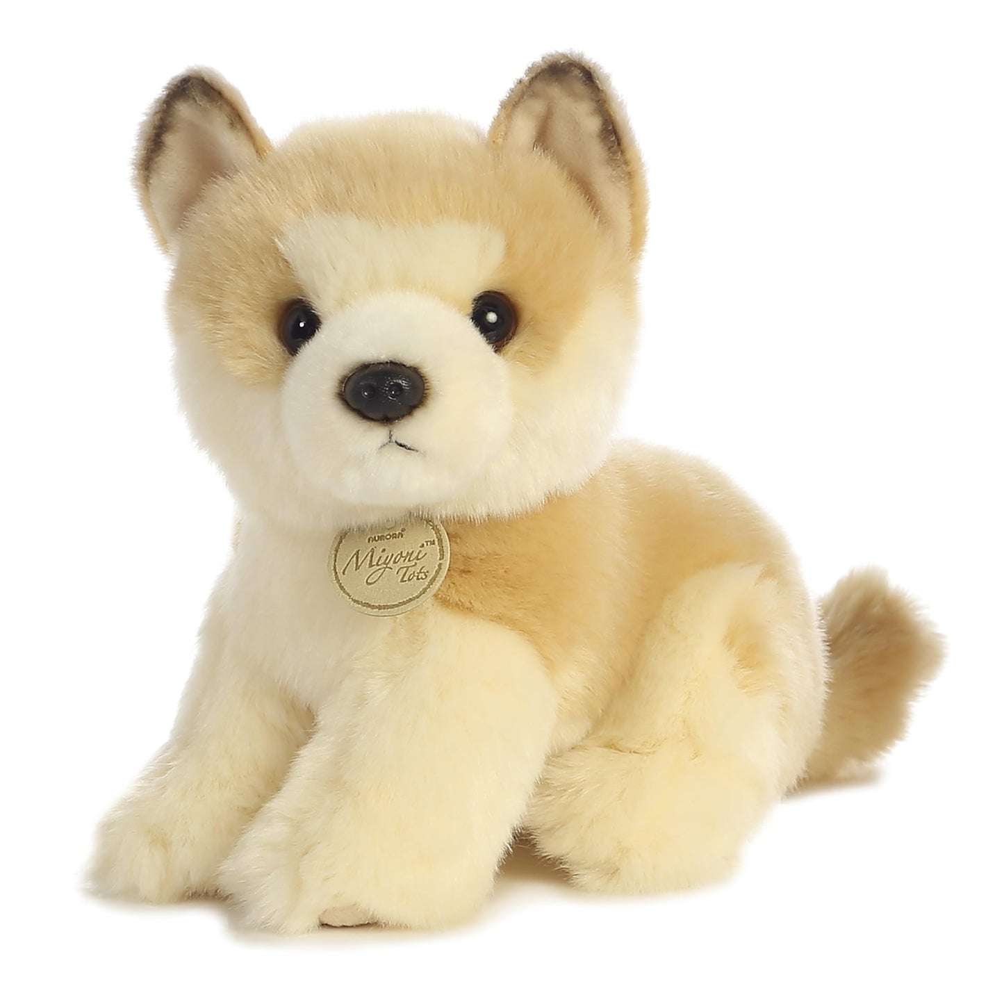 Aurora Miyoni Akita Puppy Stuffed Animal - 9-Inch Lifelike Tan Plush, Model 26239