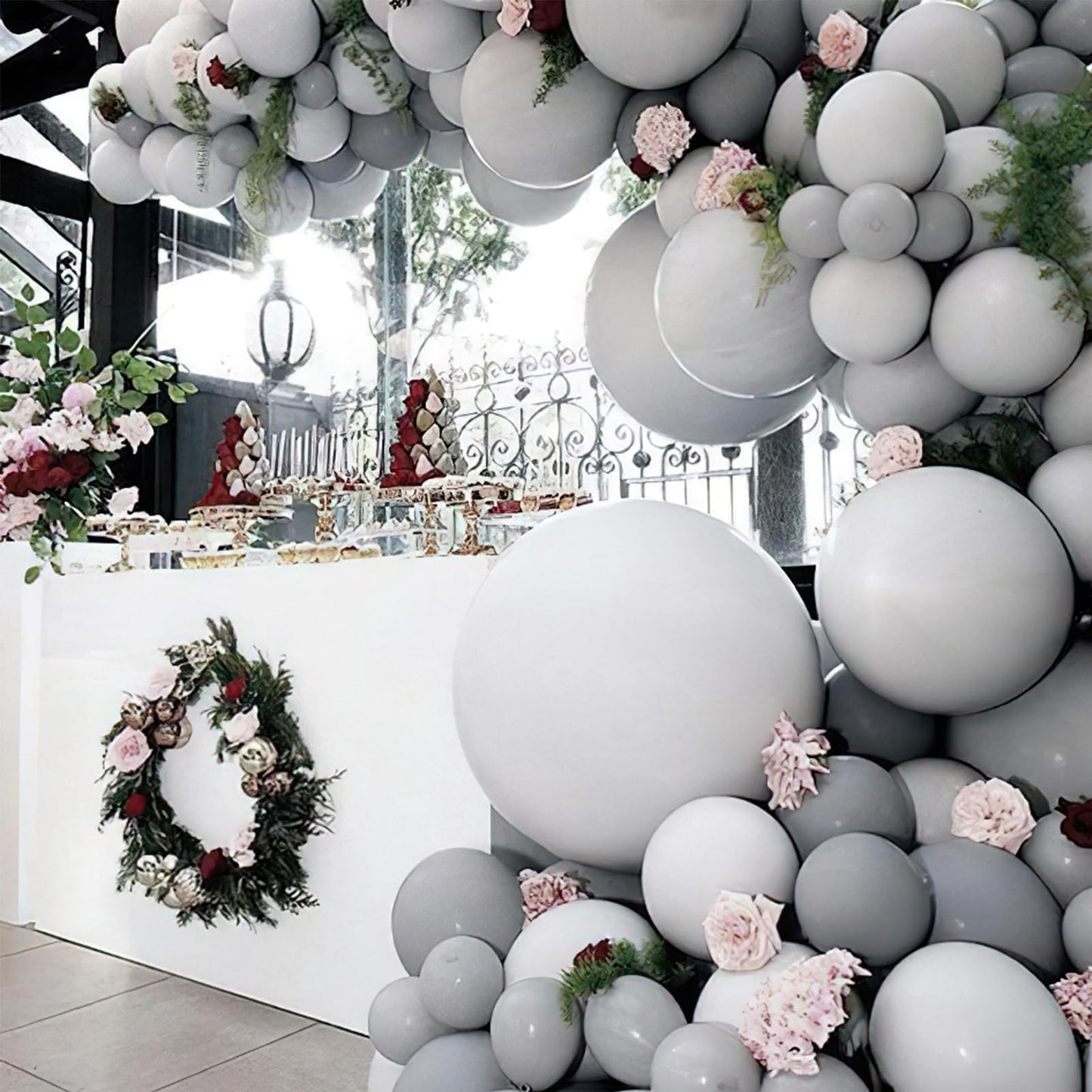 PartyWoo Gray Balloons - 50 pcs 12 Inch Matte Rubber Balloons for Birthday, Wedding & Baby Shower Decorations, Model Y71
