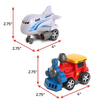 Nkok Junior Racers 2Pk Friction Powered Train & Plane