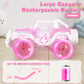 Pink RC Cars for Girls, 1:16 Scale Cute Remote Control Car with 9 LED Colorful Light & Multiple Music Mode, 80 Mins Play 2.4GHz