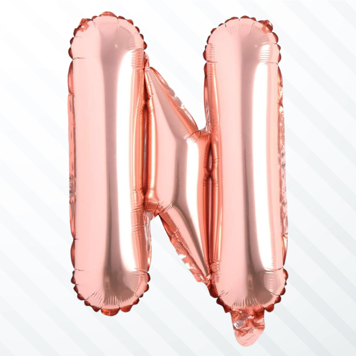 Flyloons Rose Gold N Alphabets Letter Foil Balloons Perfect for Birthday Decoration Items, Anniversary, Bachelorette, Wedding, F