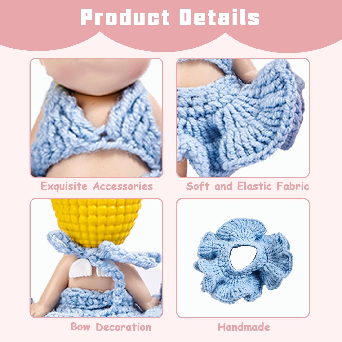 1 Set of Clothes for Sonny Angel  Blue Bikini Skirt Series Fit for 3 Inch Minifigures Collectible Dolls  Cute Accessories Display and Decoration Gift for mature-themed Collectors