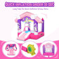 Joymor Pink Inflatable Bounce House With Slide, Unicorn Theme Princess Bounce House For Girls Outdoor And Indoor Use, Pink Bounce House For Kids 3-6 (Blower Included)