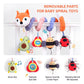 Koty Car Seat Toys, Infant Baby Spiral Plush Activity Hanging Toy For Stroller Bar Pram Crib With Music Box Bb Squeaker & Rattles(Orange Fox)