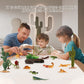 Kukifun 32Pcs Desert Reptiles Animals Figures Toys Resin Diorama Lizard Snake Cactus Trees Rock Playset For Kids Toddlers Cake D